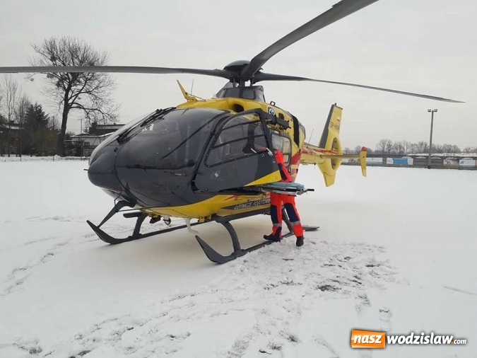 Zdjęcie w galerii na portalu naszwodzislaw.com: W Łaziskach ponownie lądował śmigłowiec LPR. Pomocy potrzebowała ta sama osoba wiadomości z regionu