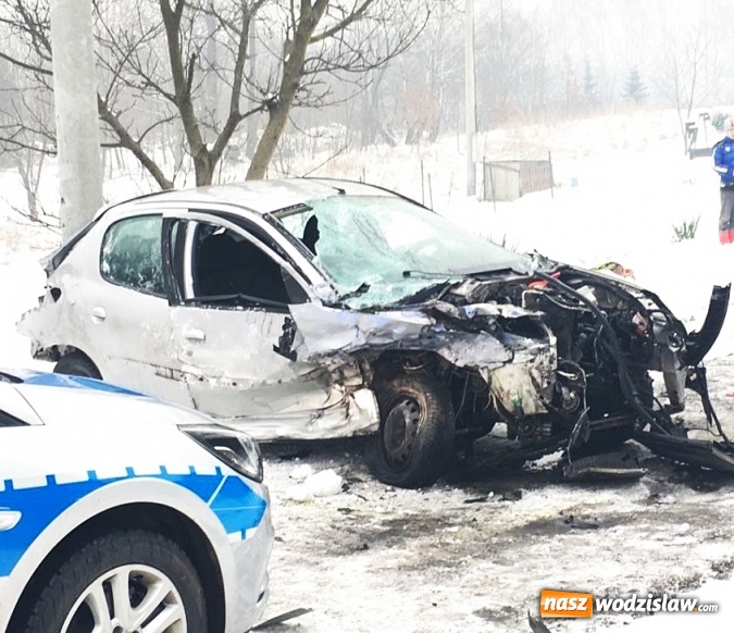 Zdjęcie w galerii na portalu naszwodzislaw.com: Nadmierna prędkość przyczyną zdarzenia. Kierowca sobotniego wypadku w szpitalu, jego stan jest ciężki  wiadomości z regionu