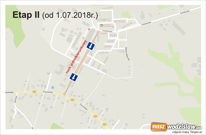 Zdjęcie w galerii na portalu naszwodzislaw.com: Uwaga! W przyszłym tygodniu ruszają prace przy przebudowie ul. Kokoszyckiej w Wodzisławiu Śl.  wiadomości z regionu