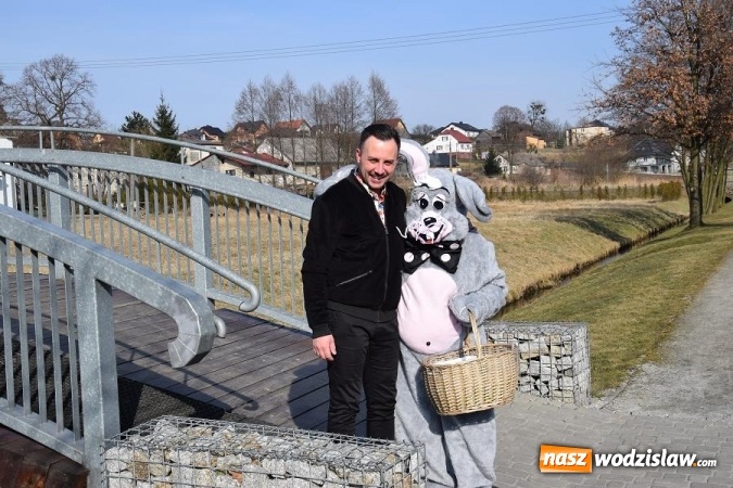 Zdjęcie w galerii na portalu naszwodzislaw.com: W Mszanie stanęła 15 metrowa palma wielkanocna  wiadomości z regionu