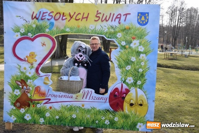 Zdjęcie w galerii na portalu naszwodzislaw.com: W Mszanie stanęła 15 metrowa palma wielkanocna  wiadomości z regionu