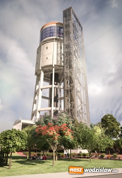 Zdjęcie w galerii na portalu naszwodzislaw.com: Wieża ciśnień - laboratorium nowych technologii  wiadomości z regionu