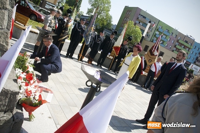 Zdjęcie w galerii na portalu naszwodzislaw.com: 227 rocznica uchwalenia Konstytucji 3 Maja. Obchody w Pszowie  wiadomości z regionu