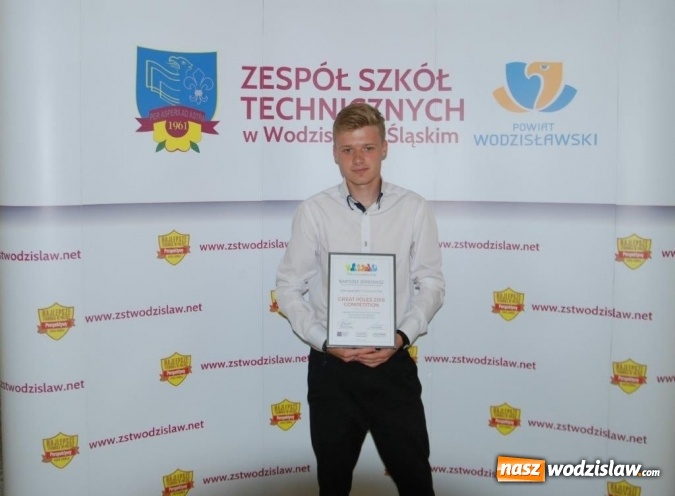 Zdjęcie w galerii na portalu naszwodzislaw.com: Pokonał kilkuset uczestników. Ogromny sukces ucznia Budowlanki  wiadomości z regionu