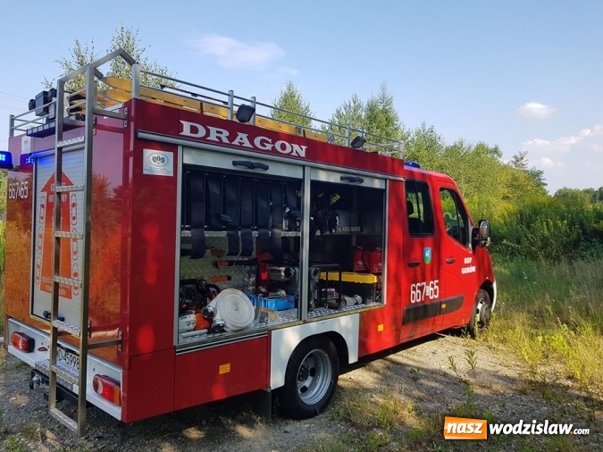 Zdjęcie w galerii na portalu naszwodzislaw.com: Strażacy walczyli z pożarem trawy w Godowie wiadomości z regionu