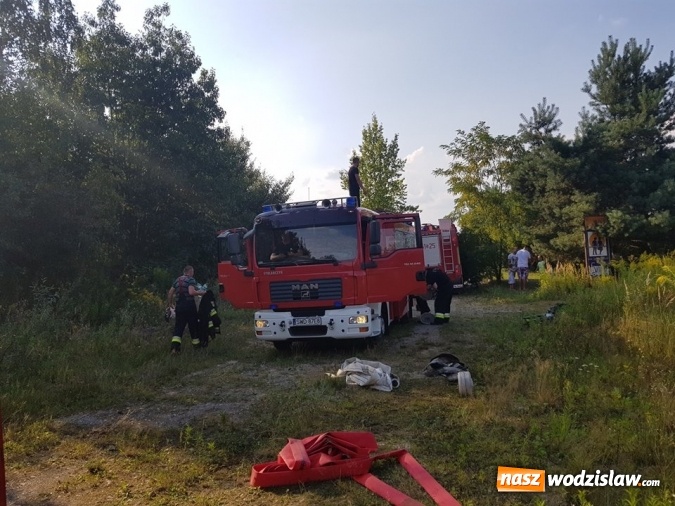 Zdjęcie w galerii na portalu naszwodzislaw.com: Strażacy walczyli z pożarem trawy w Godowie wiadomości z regionu