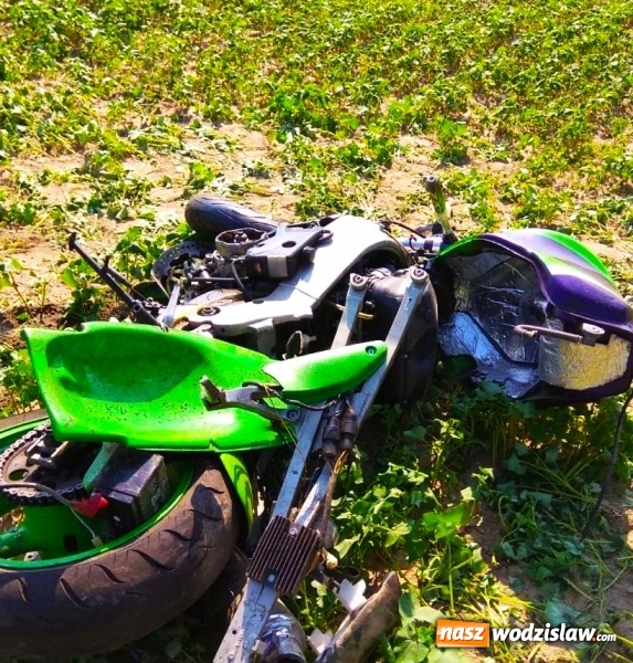 Zdjęcie w galerii na portalu naszwodzislaw.com: Motocyklista w ciężkim stanie. Kierująca osobówką wymusiła pierwszeństwo wiadomości z regionu