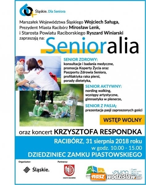Zdjęcie w galerii na portalu naszwodzislaw.com: Śląscy seniorzy zjadą do Raciborza. Senioralia 2018 z Krzysztofem Respondkiem wiadomości z regionu