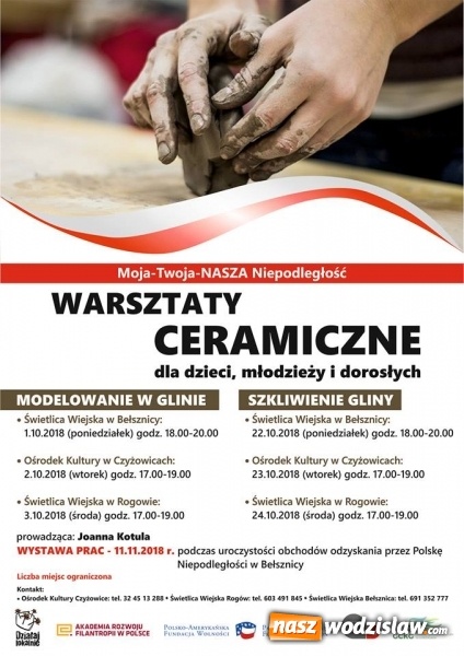 Zdjęcie w galerii na portalu naszwodzislaw.com: GCK Gorzyce zaprasza na warsztaty ceramiczne wiadomości z regionu