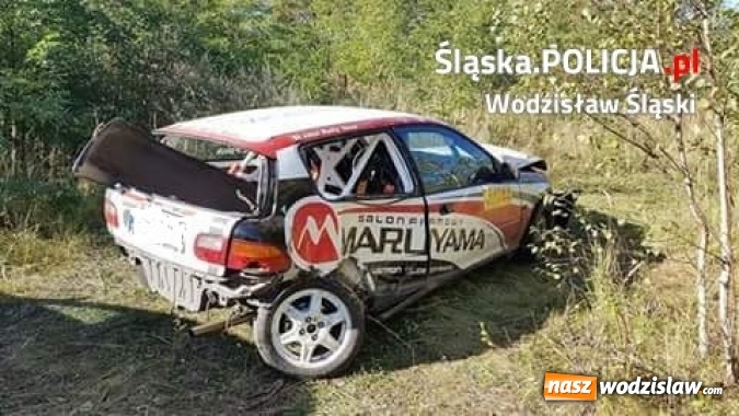 Zdjęcie w galerii na portalu naszwodzislaw.com: Wypadek podczas rajdowego Pucharu Śląska wiadomości z regionu