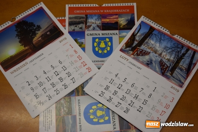 Zdjęcie w galerii na portalu naszwodzislaw.com: Gmina Mszana wydała kalendarze promocyjne wiadomości z regionu