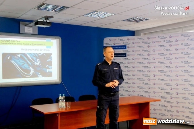 Zdjęcie w galerii na portalu naszwodzislaw.com: Wodzisławscy policjanci podsumowali rok 2018 wiadomości z regionu