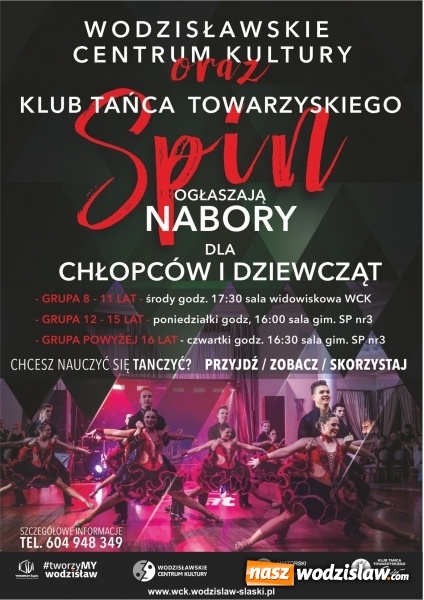 Zdjęcie w galerii na portalu naszwodzislaw.com: SPIN ogłasza nabór na zajęcia tańca towarzyskiego wiadomości z regionu