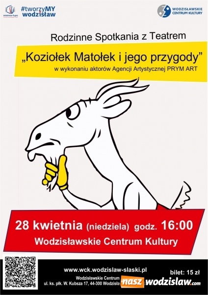 Zdjęcie w galerii na portalu naszwodzislaw.com: Teatralne przygody Koziołka Matołka w WCK wiadomości z regionu