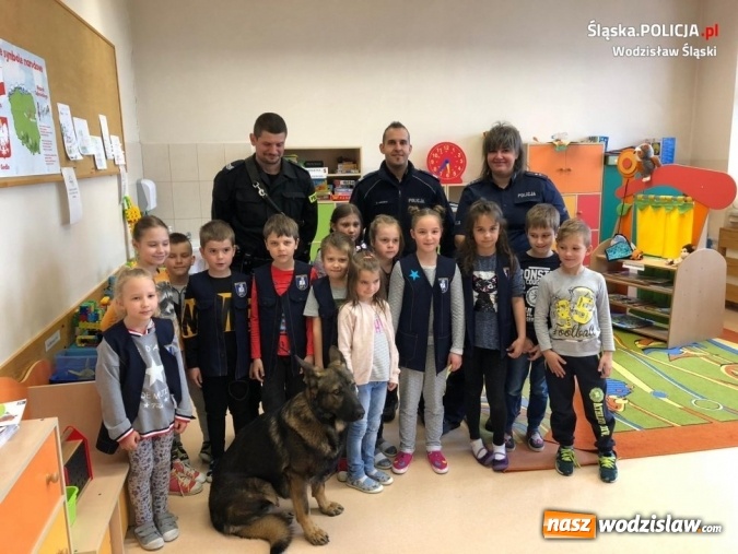 Zdjęcie w galerii na portalu naszwodzislaw.com: Policyjny pies Tor z wizytą u dzieci wiadomości z regionu