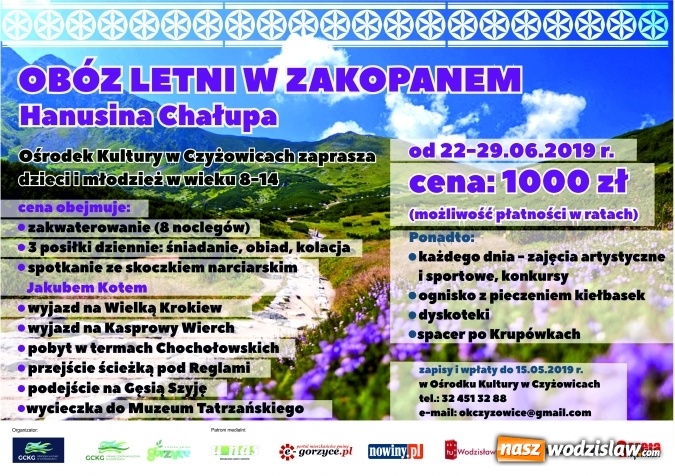 Zdjęcie w galerii na portalu naszwodzislaw.com: Letni obóz w Zakopanem. Razem z GCK Gorzyce wyjedź do Hanusinej Chałupy wiadomości z regionu