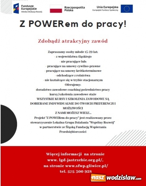 Zdjęcie w galerii na portalu naszwodzislaw.com: Rusza nabór do projektu Z POWERem do pracy! wiadomości z regionu