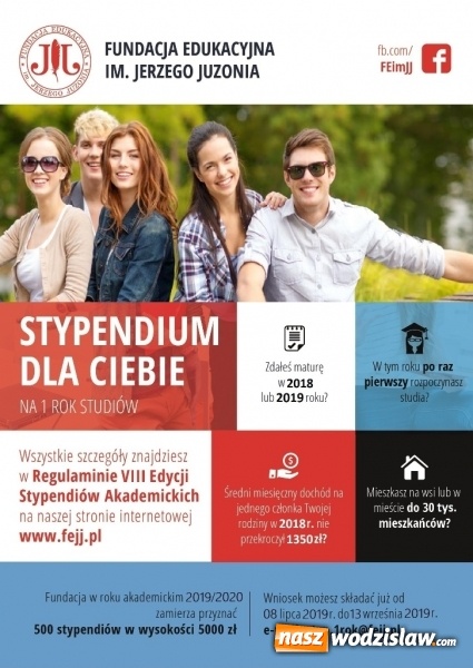 Zdjęcie w galerii na portalu naszwodzislaw.com: Szansa na stypendium. Nabór rusza 8 lipca wiadomości z regionu