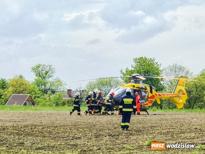 Zdjęcie w galerii na portalu naszwodzislaw.com: Pięć osób poszkodowanych w pożarze w Łańcach. Użyli biopaliwa podczas grilla [FOTO i WIDEO]  wiadomości z regionu