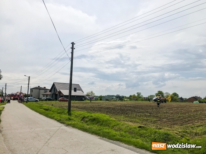 Zdjęcie w galerii na portalu naszwodzislaw.com: Pięć osób poszkodowanych w pożarze w Łańcach. Użyli biopaliwa podczas grilla [FOTO i WIDEO]  wiadomości z regionu