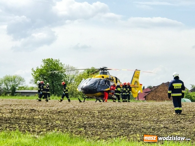 Zdjęcie w galerii na portalu naszwodzislaw.com: Pięć osób poszkodowanych w pożarze w Łańcach. Użyli biopaliwa podczas grilla [FOTO i WIDEO]  wiadomości z regionu