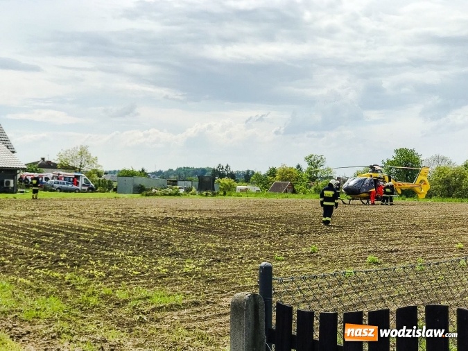 Zdjęcie w galerii na portalu naszwodzislaw.com: Pięć osób poszkodowanych w pożarze w Łańcach. Użyli biopaliwa podczas grilla [FOTO i WIDEO]  wiadomości z regionu