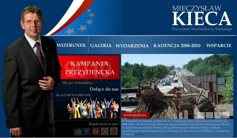 Zdjęcie w galerii na portalu naszwodzislaw.com: Odpicowana strona prezydenta wiadomości z regionu