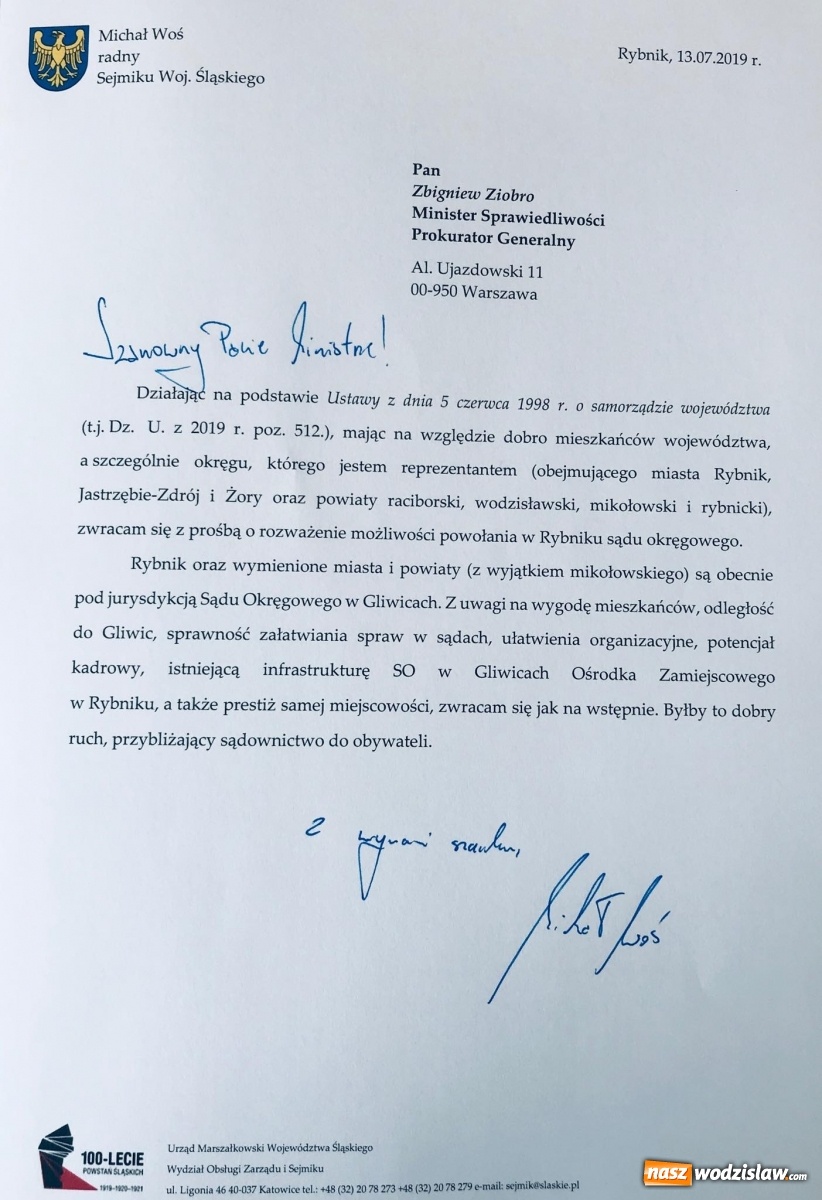 Zdjęcie w galerii na portalu naszwodzislaw.com: W Rybniku ma powstać sąd okręgowy  wiadomości z regionu