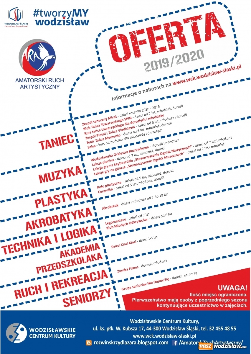 Zdjęcie w galerii na portalu naszwodzislaw.com: Od września ruszają zapisy na zajęcia w WCK wiadomości z regionu