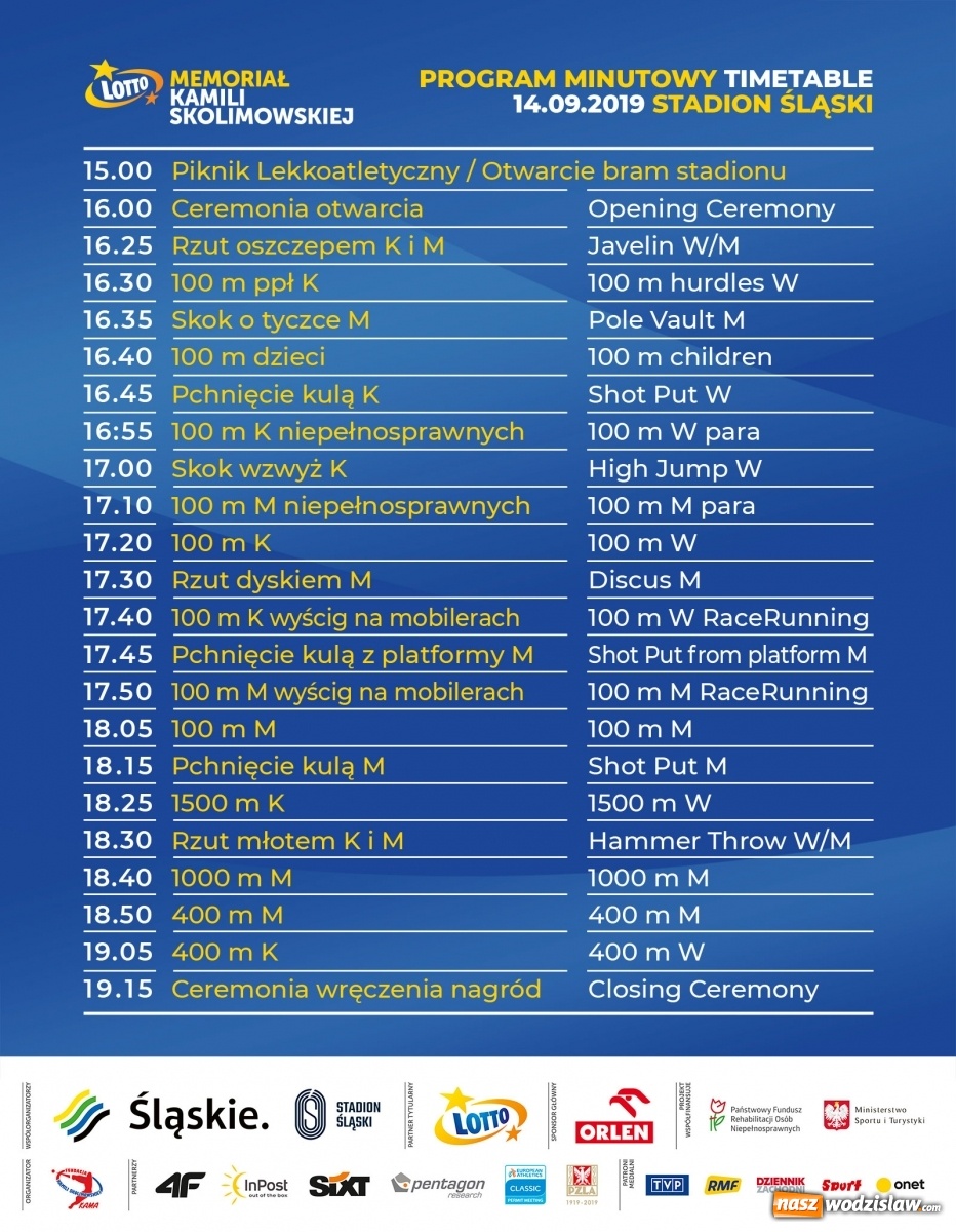 Zdjęcie w galerii na portalu naszwodzislaw.com: Memoriał Kamili Skolimowskiej. Zapoznaj się z informatorem dla kibiców wiadomości z regionu