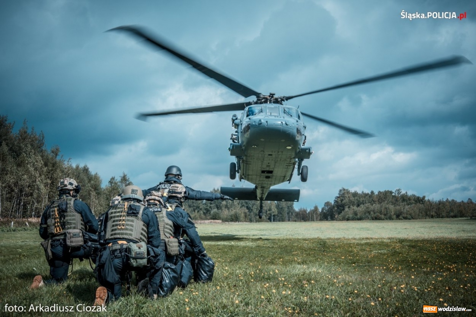 Zdjęcie w galerii na portalu naszwodzislaw.com: Black Hawk na ćwiczeniach śląskich antyterrorystów [FOTO I WIDEO]  wiadomości z regionu