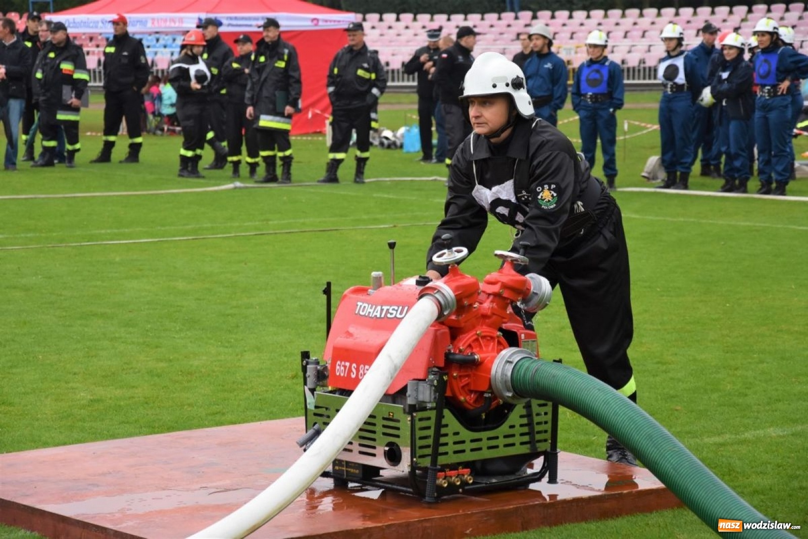Zdjęcie w galerii na portalu naszwodzislaw.com: Sportowo-pożarnicza rywalizacja strażaków OSP [FOTO] wiadomości z regionu