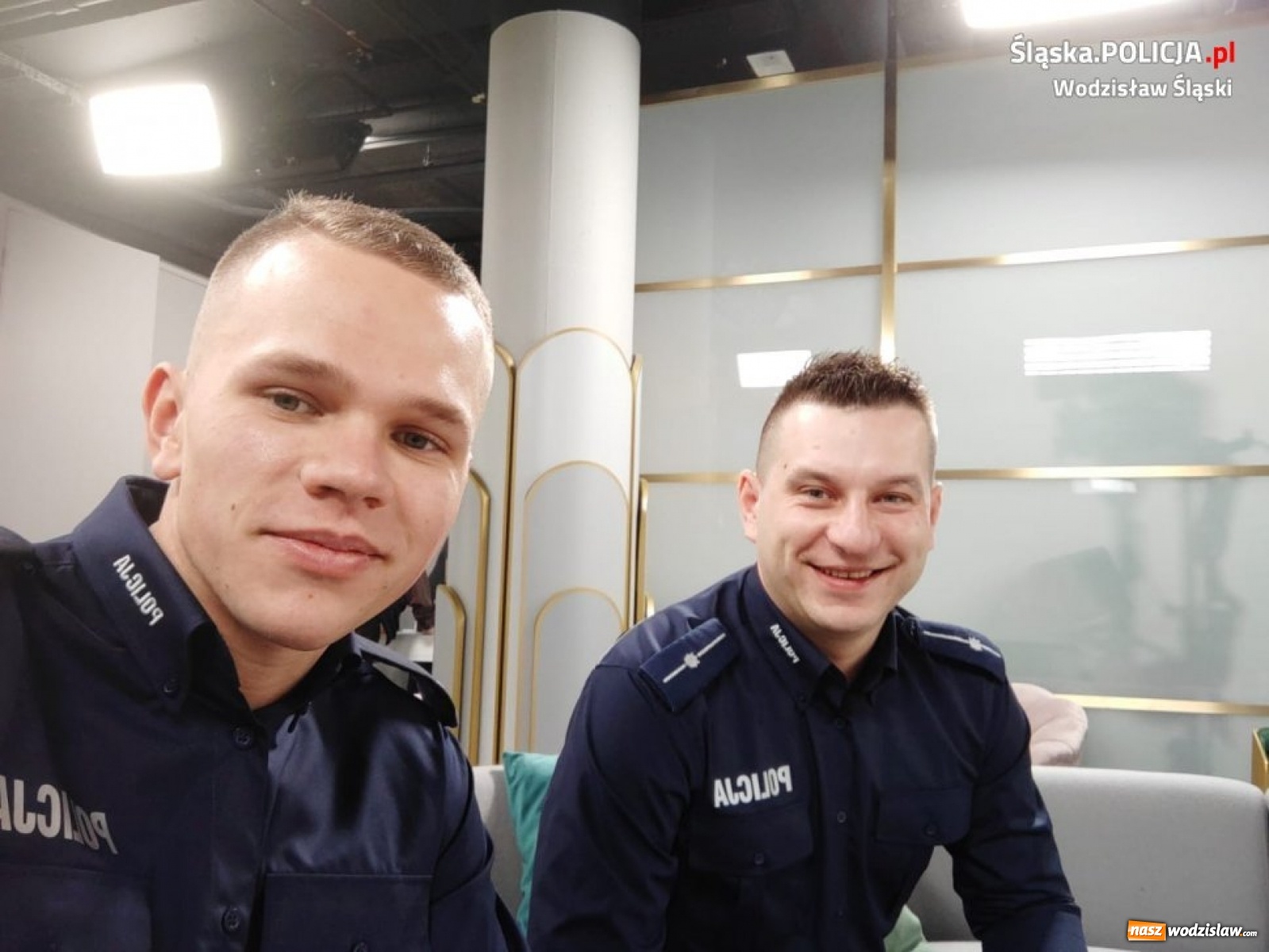 Zdjęcie w galerii na portalu naszwodzislaw.com: Wodzisławscy policjanci w Dzień Dobry TVN wiadomości z regionu