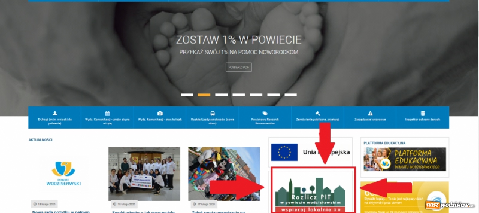 Zdjęcie w galerii na portalu naszwodzislaw.com: Od dziś jeszcze łatwiej zostawisz swój 1% w powiecie wiadomości z regionu