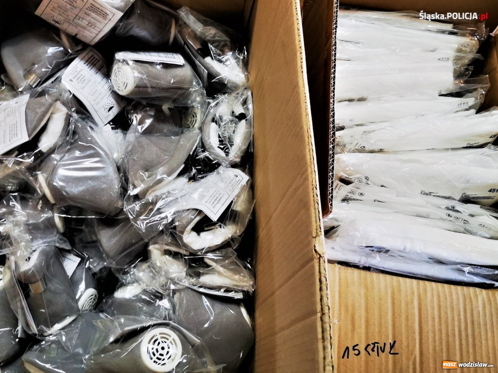 Zdjęcie w galerii na portalu naszwodzislaw.com: Środki ochrony sanitarnej na bieżąco trafiają do policjantów wiadomości z regionu