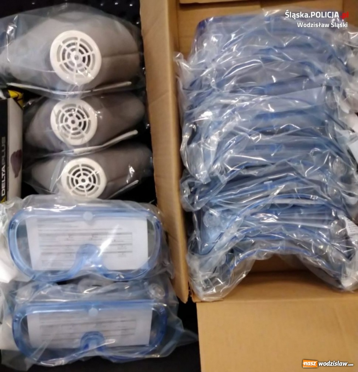 Zdjęcie w galerii na portalu naszwodzislaw.com: Kolejne środki ochrony sanitarnej trafiły do wodzisławskich policjantów wiadomości z regionu