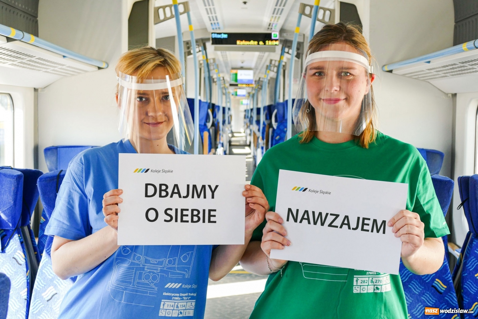 Zdjęcie w galerii na portalu naszwodzislaw.com: Dbajmy o siebie nawzajem! Koleje Śląskie produkują przyłbice dla szpitali wiadomości z regionu