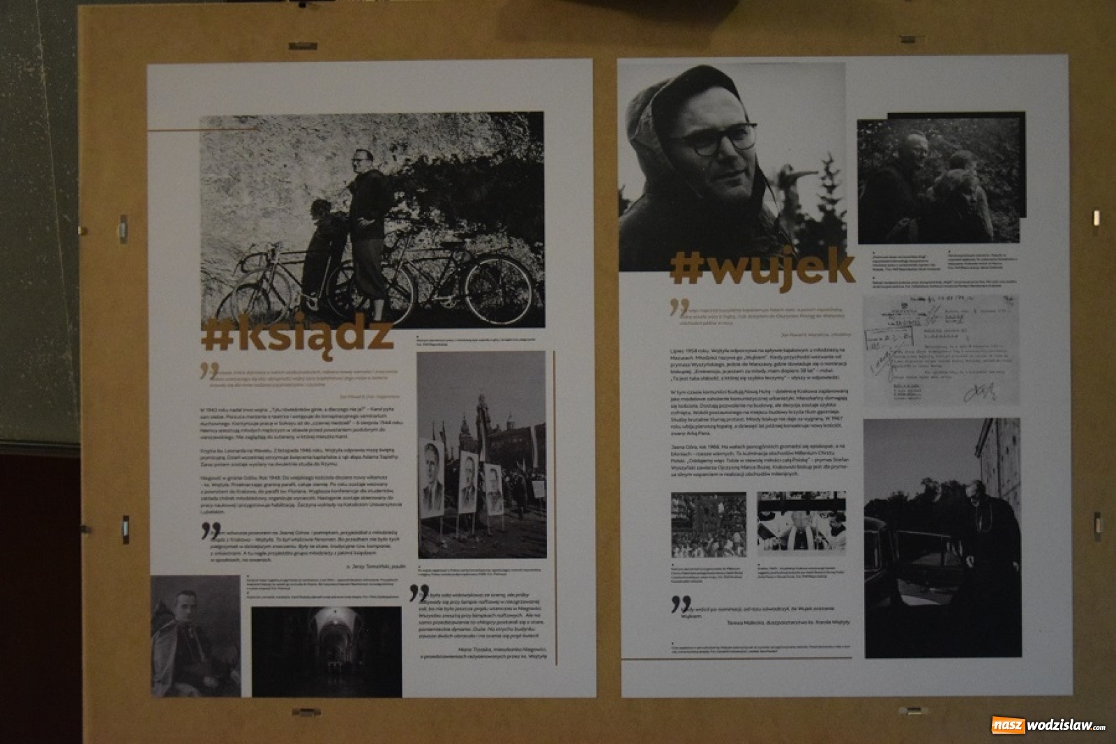 Zdjęcie w galerii na portalu naszwodzislaw.com: Setne urodziny Karola Wojtyły. Specjalna wystawa w holu UG Mszana wiadomości z regionu