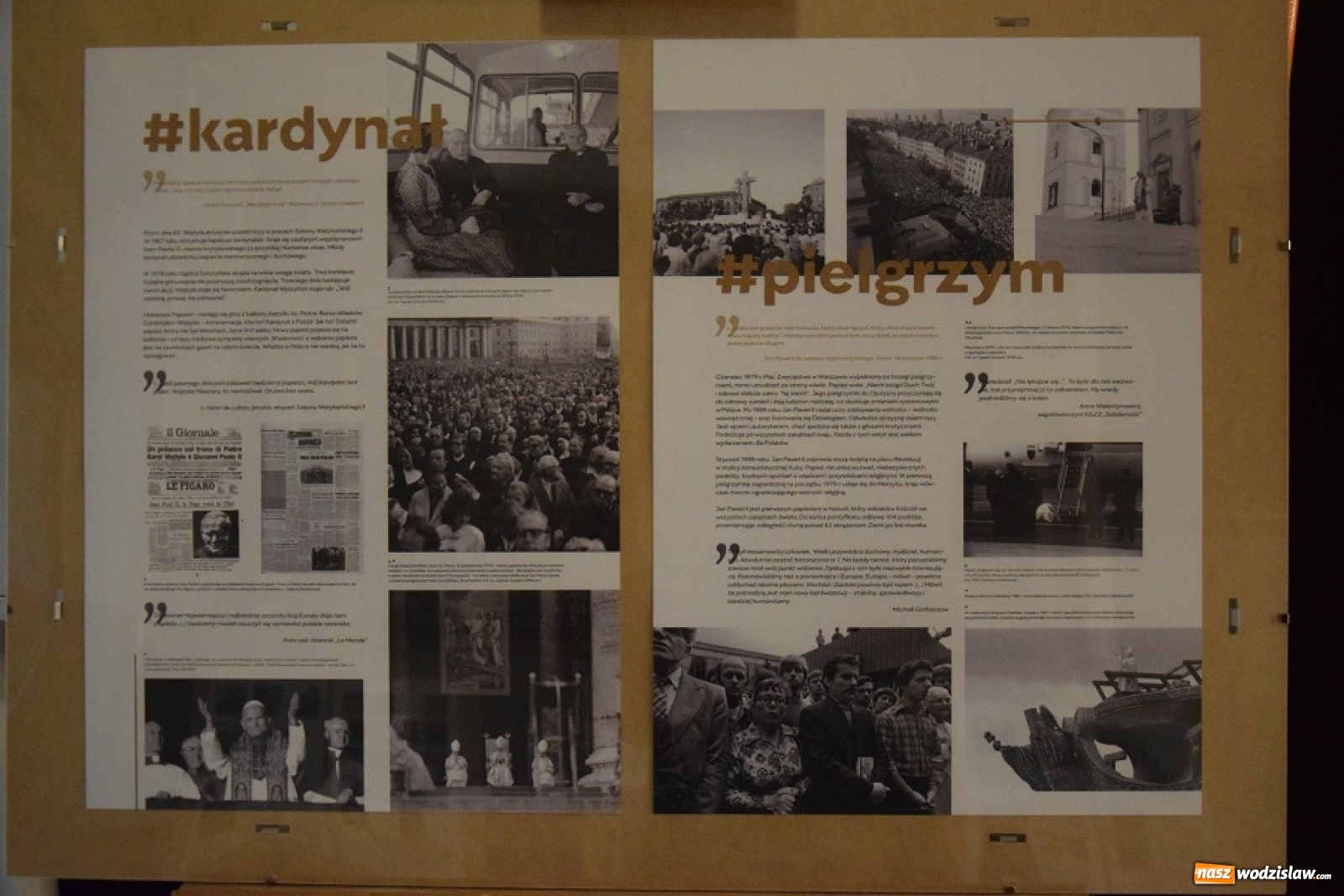 Zdjęcie w galerii na portalu naszwodzislaw.com: Setne urodziny Karola Wojtyły. Specjalna wystawa w holu UG Mszana wiadomości z regionu