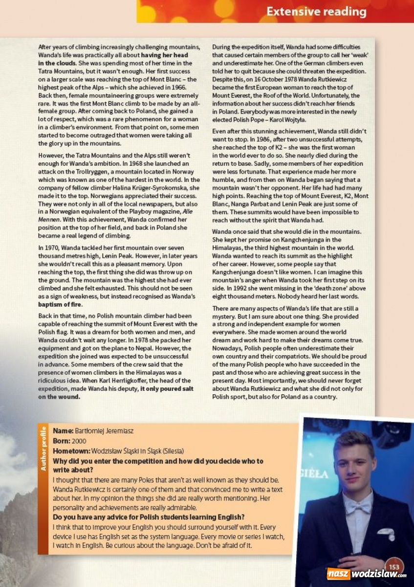 Zdjęcie w galerii na portalu naszwodzislaw.com: Absolwent Budowlanki współtwórcą podręcznika do nauki języka angielskiego wiadomości z regionu