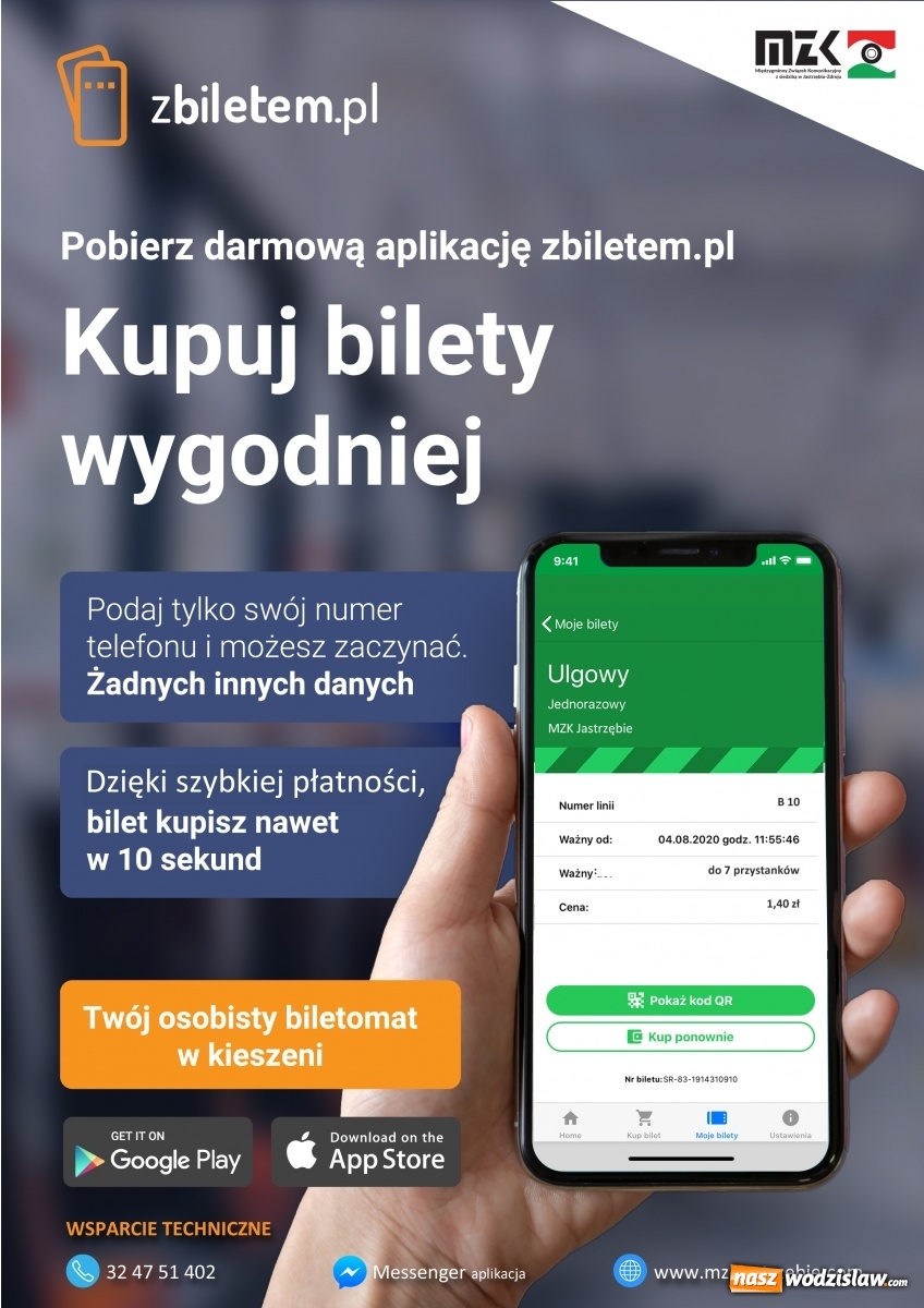 Zdjęcie w galerii na portalu naszwodzislaw.com: Bilet na komórkę już dostępny w MZK wiadomości z regionu