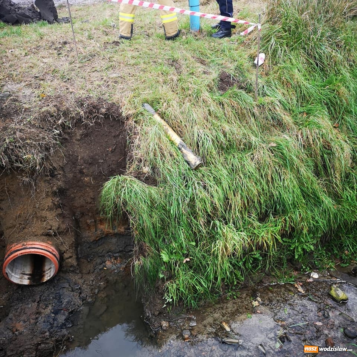 Zdjęcie w galerii na portalu naszwodzislaw.com: Pocisk przeciwpancerny wykopany w Gogołowej [FOTO] wiadomości z regionu