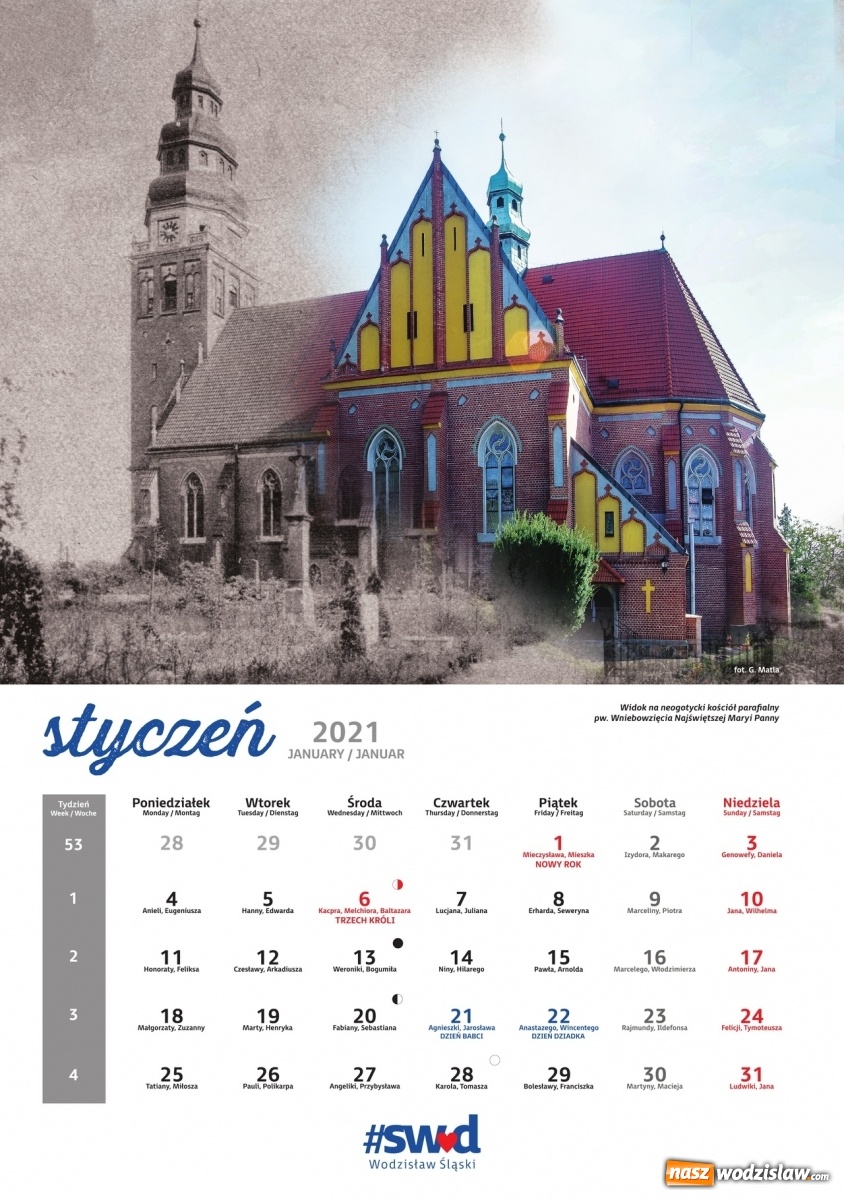 Zdjęcie w galerii na portalu naszwodzislaw.com: Niezwykły miejski kalendarz na 2021 rok wiadomości z regionu