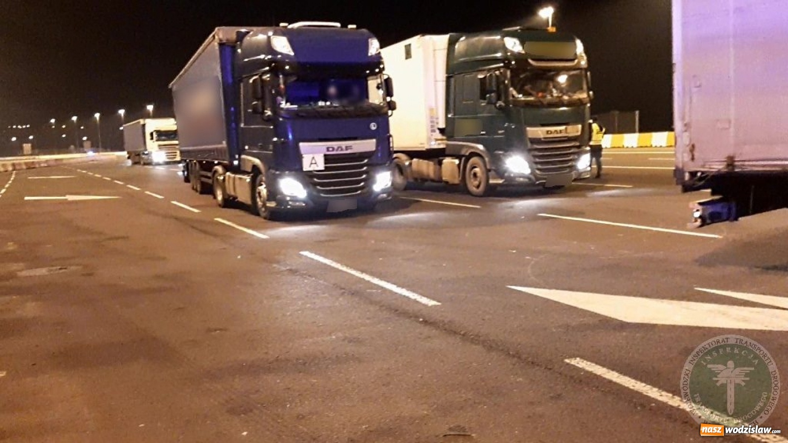 Zdjęcie w galerii na portalu naszwodzislaw.com: Nocne działania na A1 przeciwko manipulacjom wiadomości z regionu