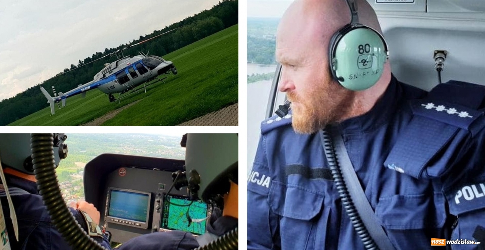 Zdjęcie w galerii na portalu naszwodzislaw.com: Policyjny śmigłowiec nad powiatem wodzisławskim [FOTO i WIDEO] wiadomości z regionu