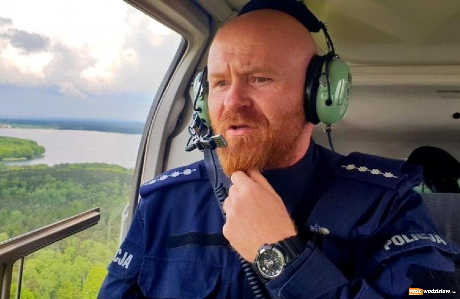 Zdjęcie w galerii na portalu naszwodzislaw.com: Policyjny śmigłowiec nad powiatem wodzisławskim [FOTO i WIDEO] wiadomości z regionu