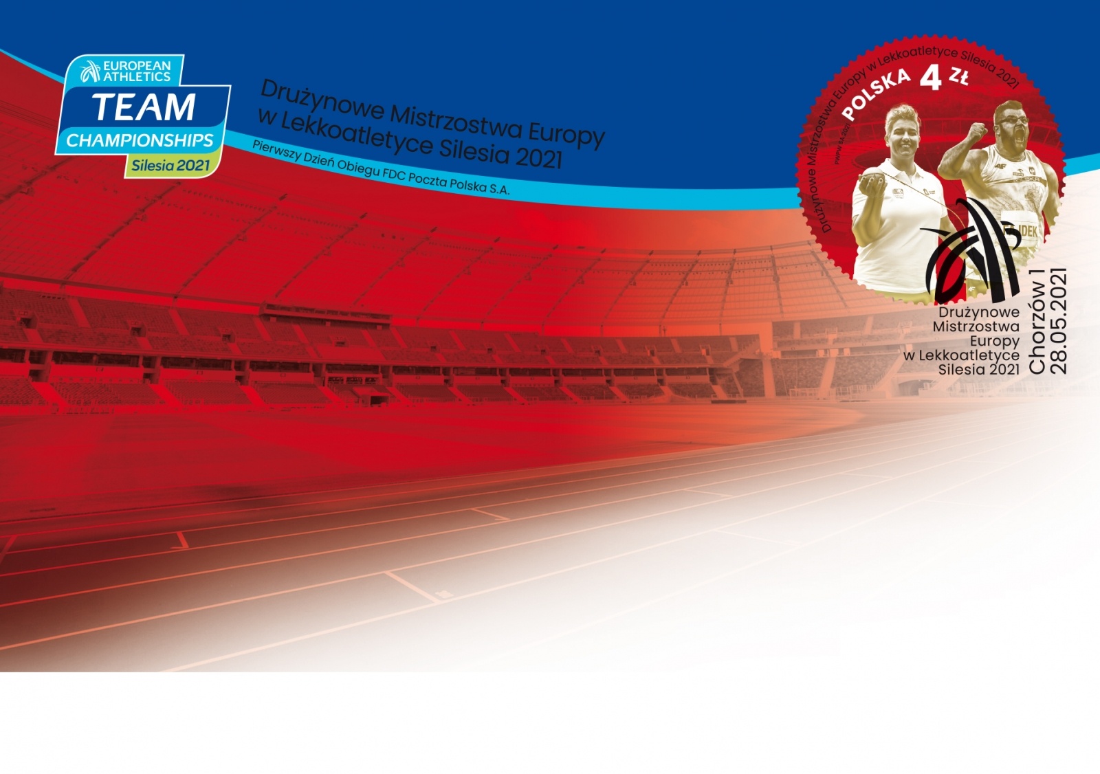 Zdjęcie w galerii na portalu naszwodzislaw.com: Drużynowe Mistrzostwa Europy w Lekkoatletyce na nowym znaczku Poczty Polskiej wiadomości z regionu