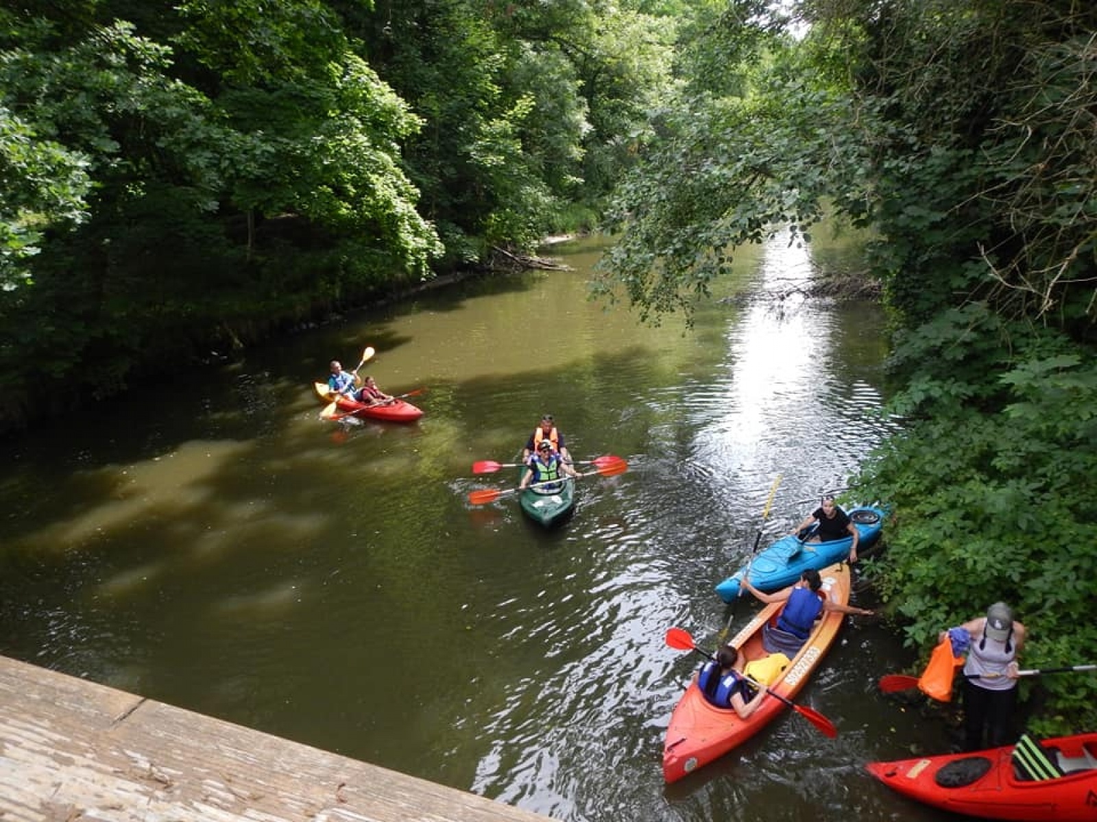 Zdjęcie w galerii na portalu naszwodzislaw.com: Zarażamy radością. Spływy kajakowe z Gminnym Ośrodkiem Sportu w Mszanie wiadomości z regionu