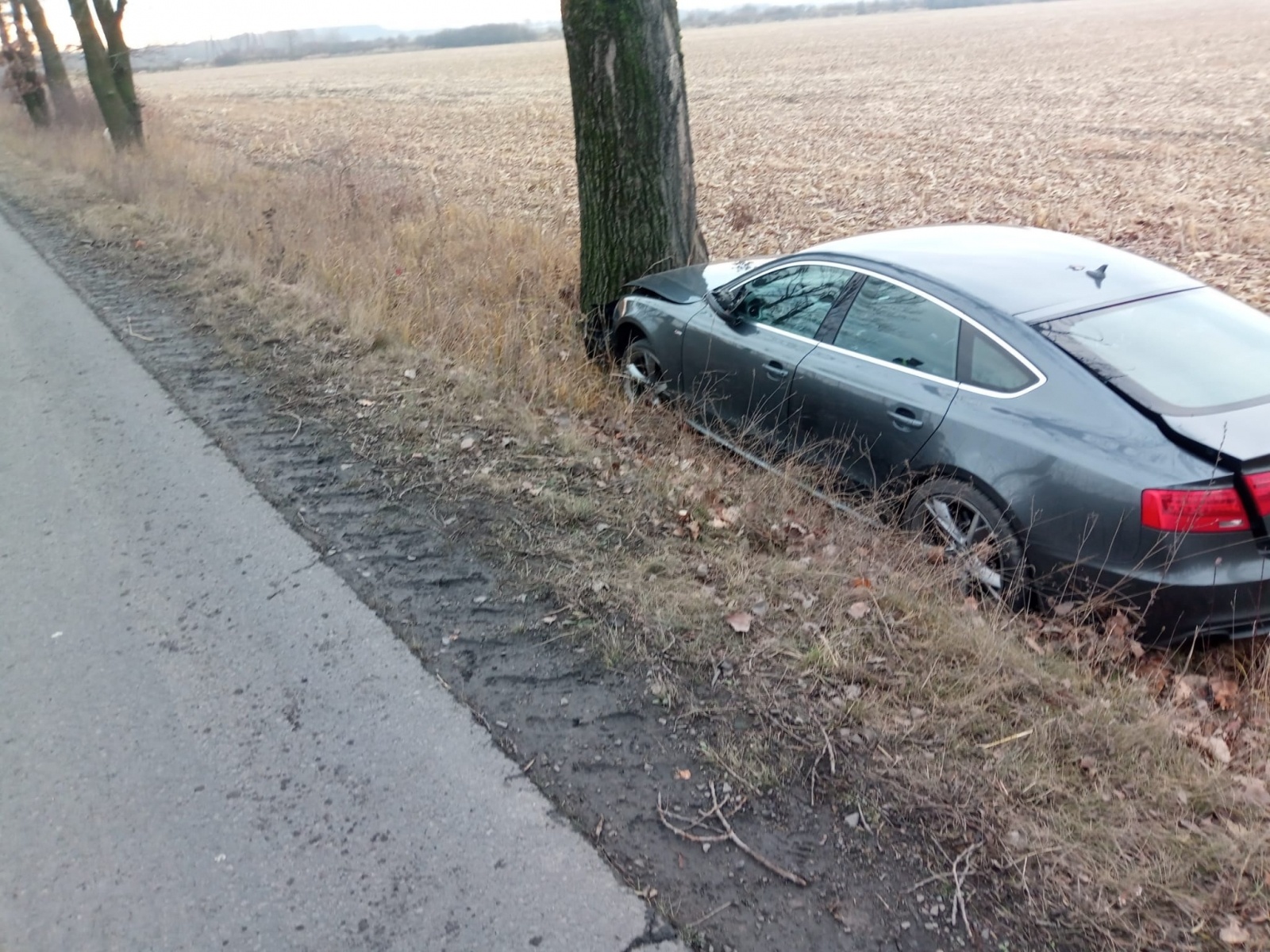 Zdjęcie w galerii na portalu naszwodzislaw.com: Mercedes i audi zderzyły się na trasie Buków-Syrynia wiadomości z regionu