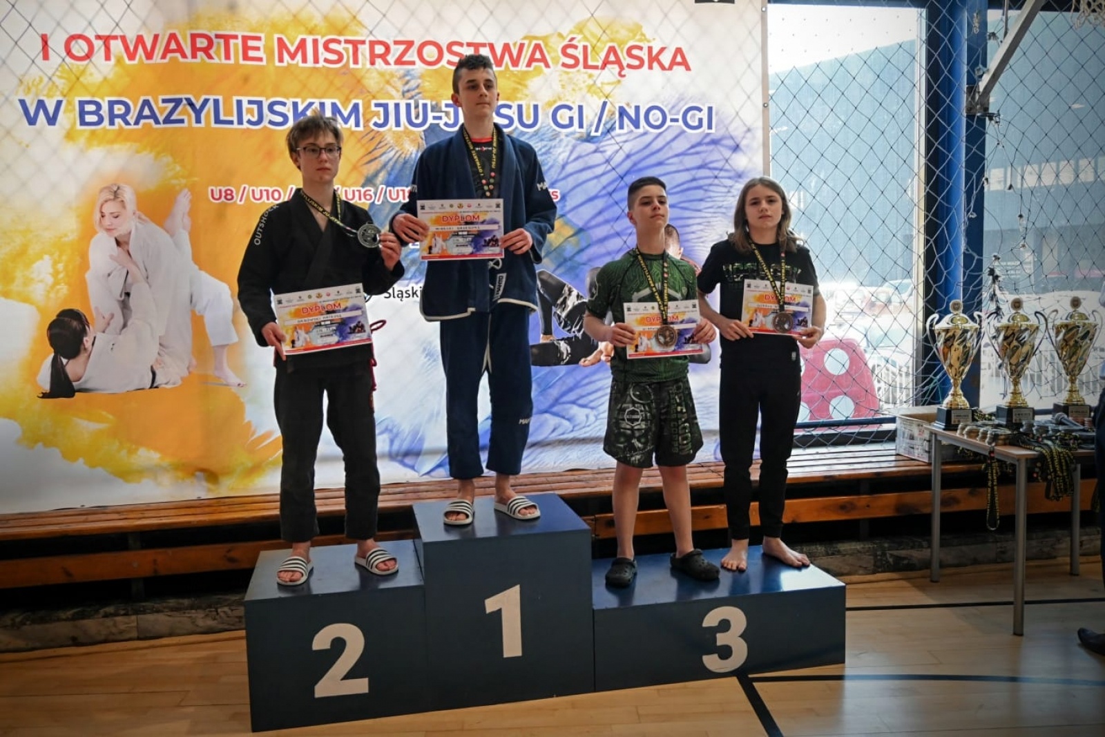 Zdjęcie w galerii na portalu naszwodzislaw.com: Mistrzostwa Śląska w ju jitsu. Worek medali zawodników Octagonu wiadomości z regionu